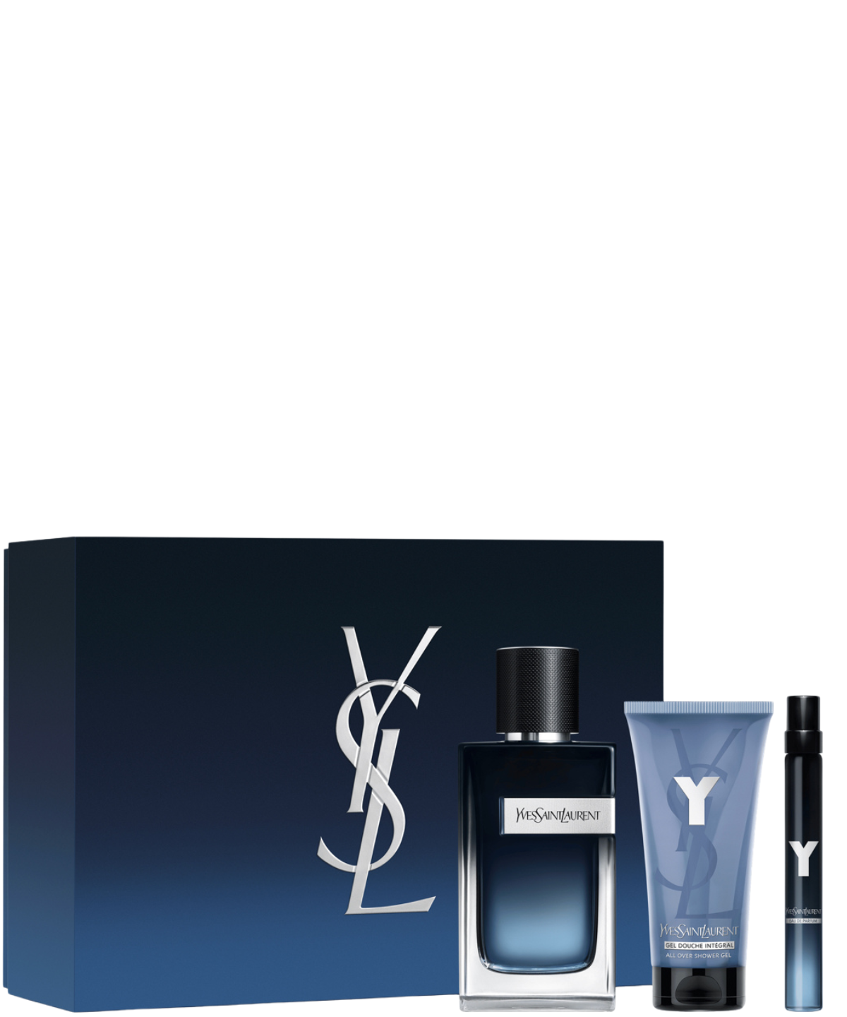 Yves Saint Lauren ‘Y’ Eau de Parfum 100 mL + 10 mL + Gel de ducha 50 mL | Set de regalo para Caballero *Edición Limitada* *Pre-Order*