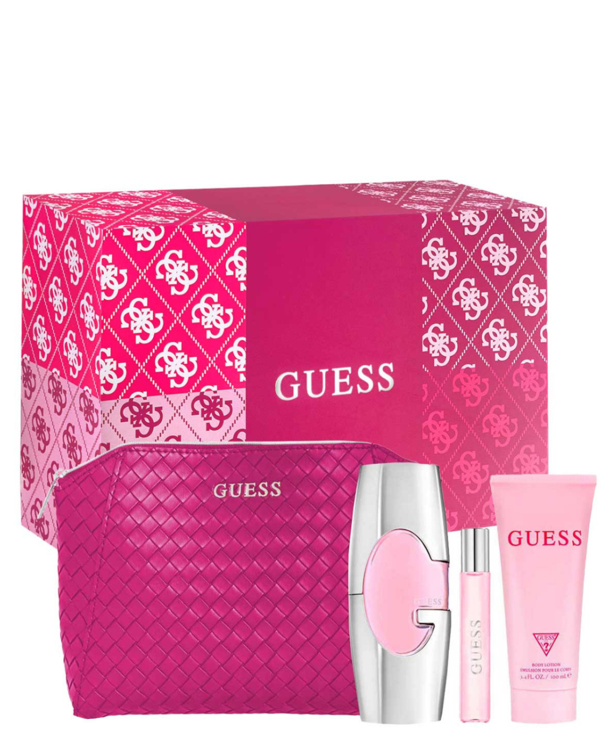 Guess Eau de Parfum 100 mL + 15 mL + Body Lotion + Cosmetiquera | Set de regalo para Dama