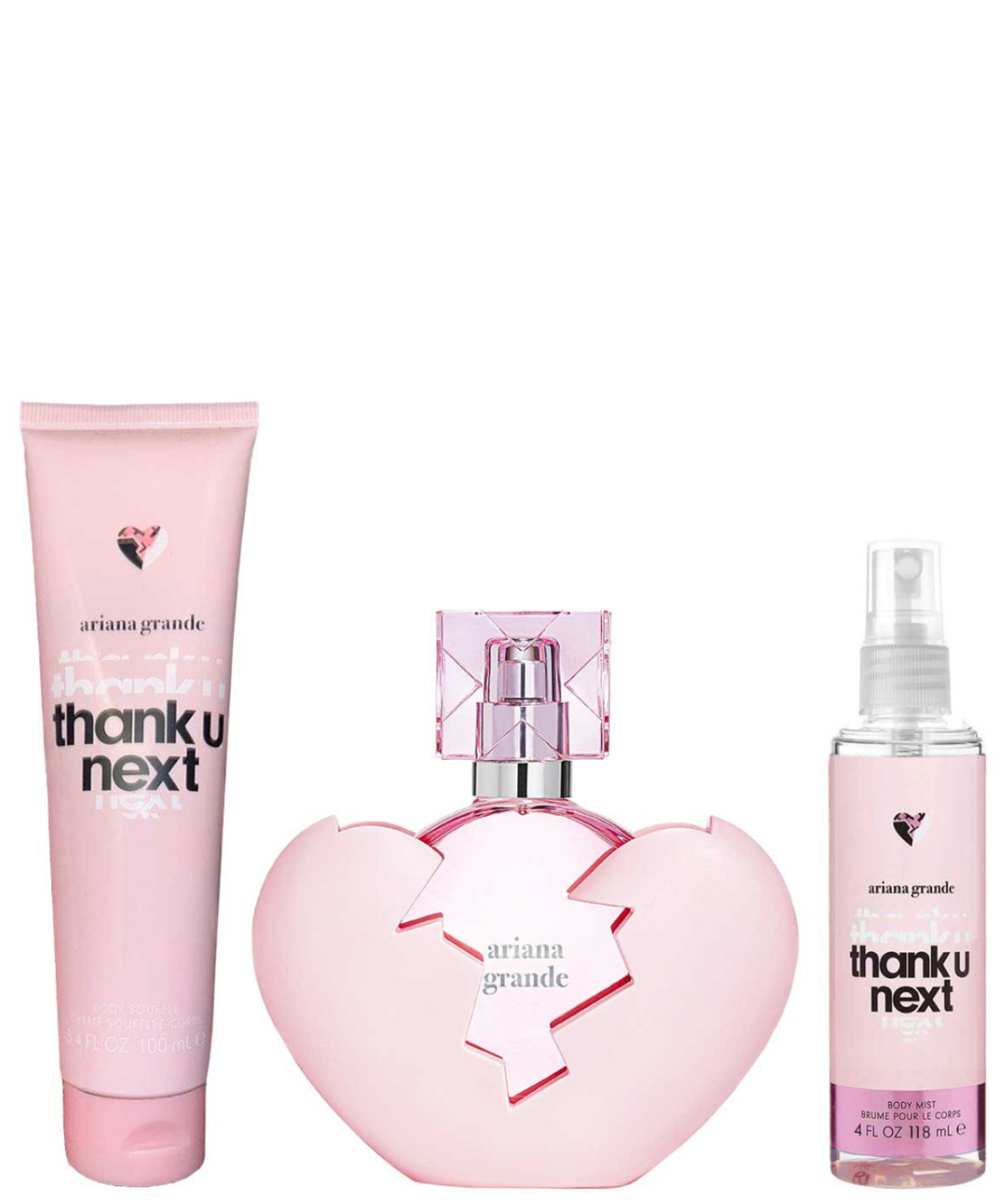 Ariana Grande ‘Thank U Next’ Eau de Parfum 100 mL + Body Mist + Body Lotion | Set de regalo para Dama