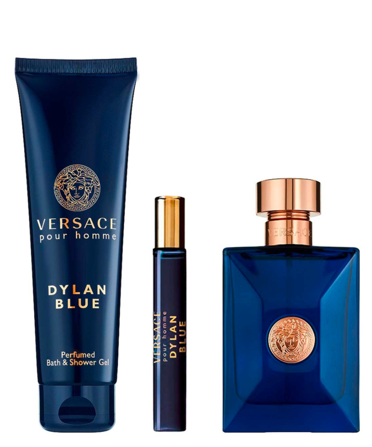 Versace ‘Dylan Blue’ Eau de Toilette 100 mL + Shower Gel + 10 mL | Set de regalo para Caballero