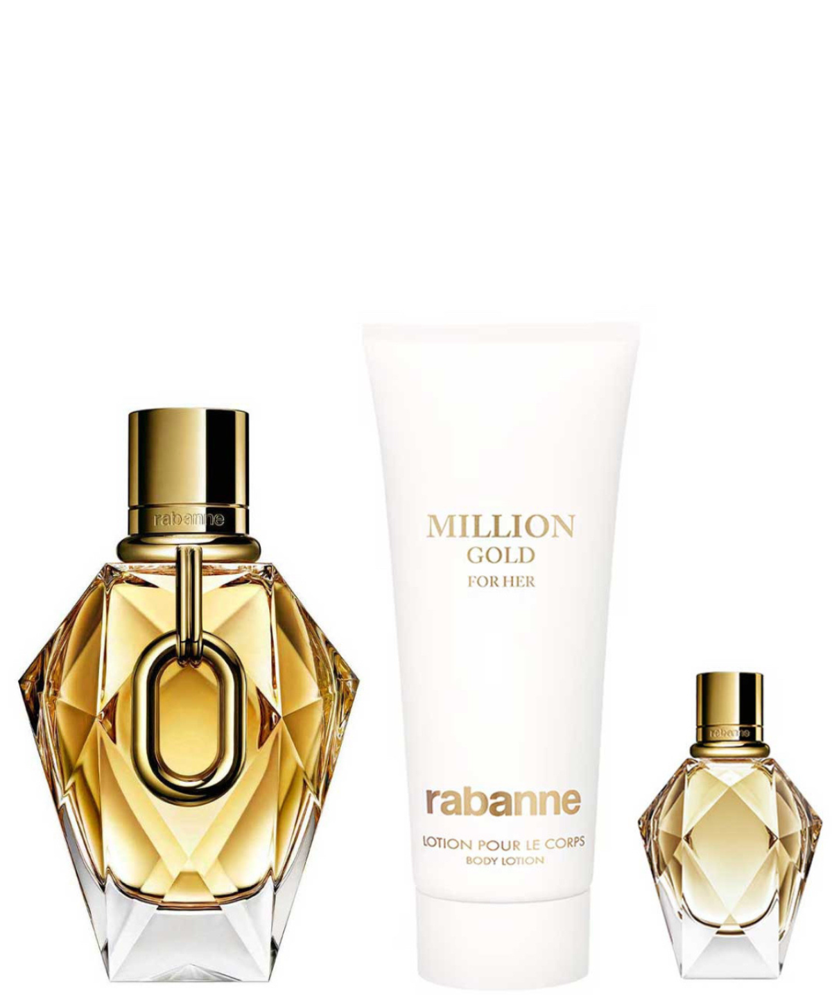 Paco Rabanne ‘Million Gold For Her’ Eau de Parfum 90 mL + Body Lotion + 5 mL | Set de regalo para Dama
