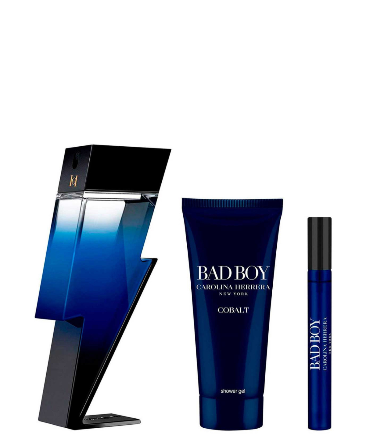 Carolina Herrera Bad Boy Cobalt Eau de Parfum 100 mL + Shower Gel + 10 mL | Set de regalo para Caballero
