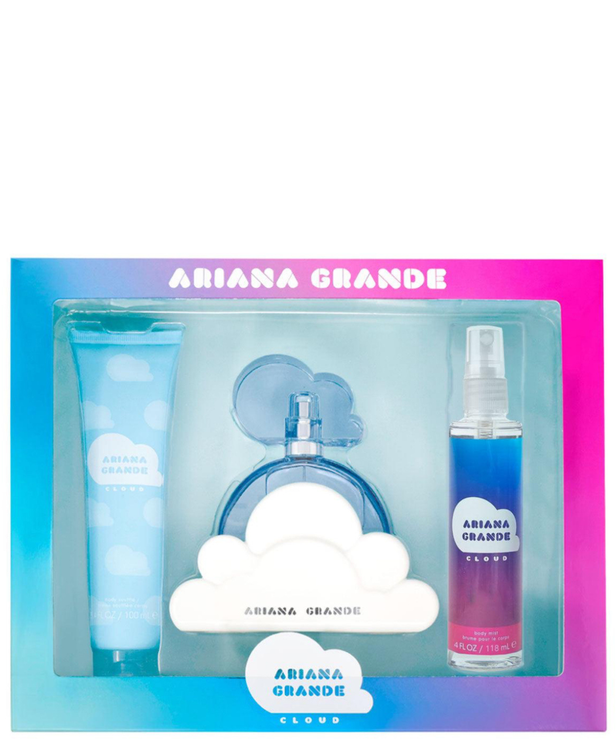 Ariana Grande 'Cloud' Eau de Parfum 100 mL + Body Lotion + Mist 118 mL | Set de Regalo para Dama