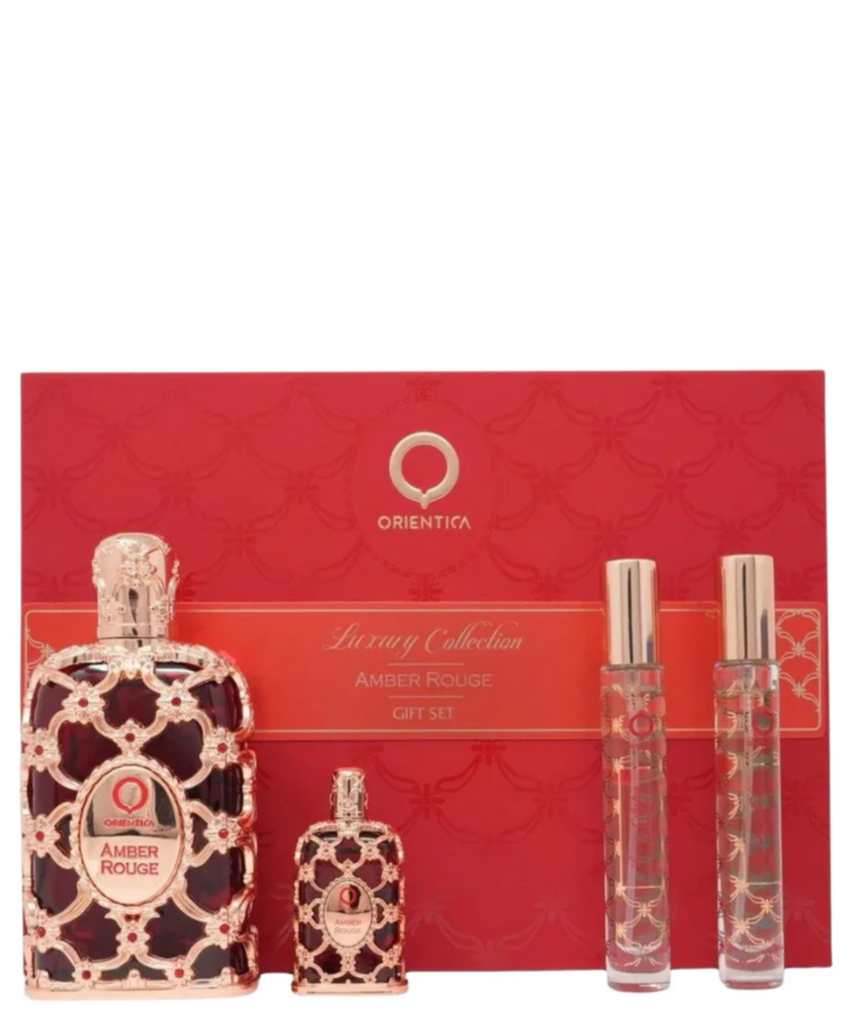 Orientica ‘Amber Rouge’ Eau de Parfum 100 mL + 7.5 Mini Deluxe + 10 mL | Set de Regalo para Dama