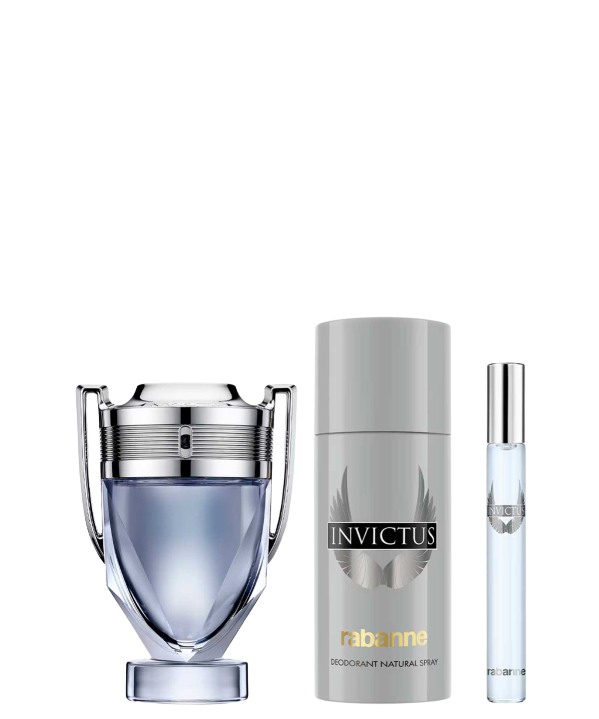 Paco Rabanne ‘Invictus’ Eau de Toilette 100 mL + Desodorante + 10 mL | Set de regalo para Caballero *Estuche Navidad*