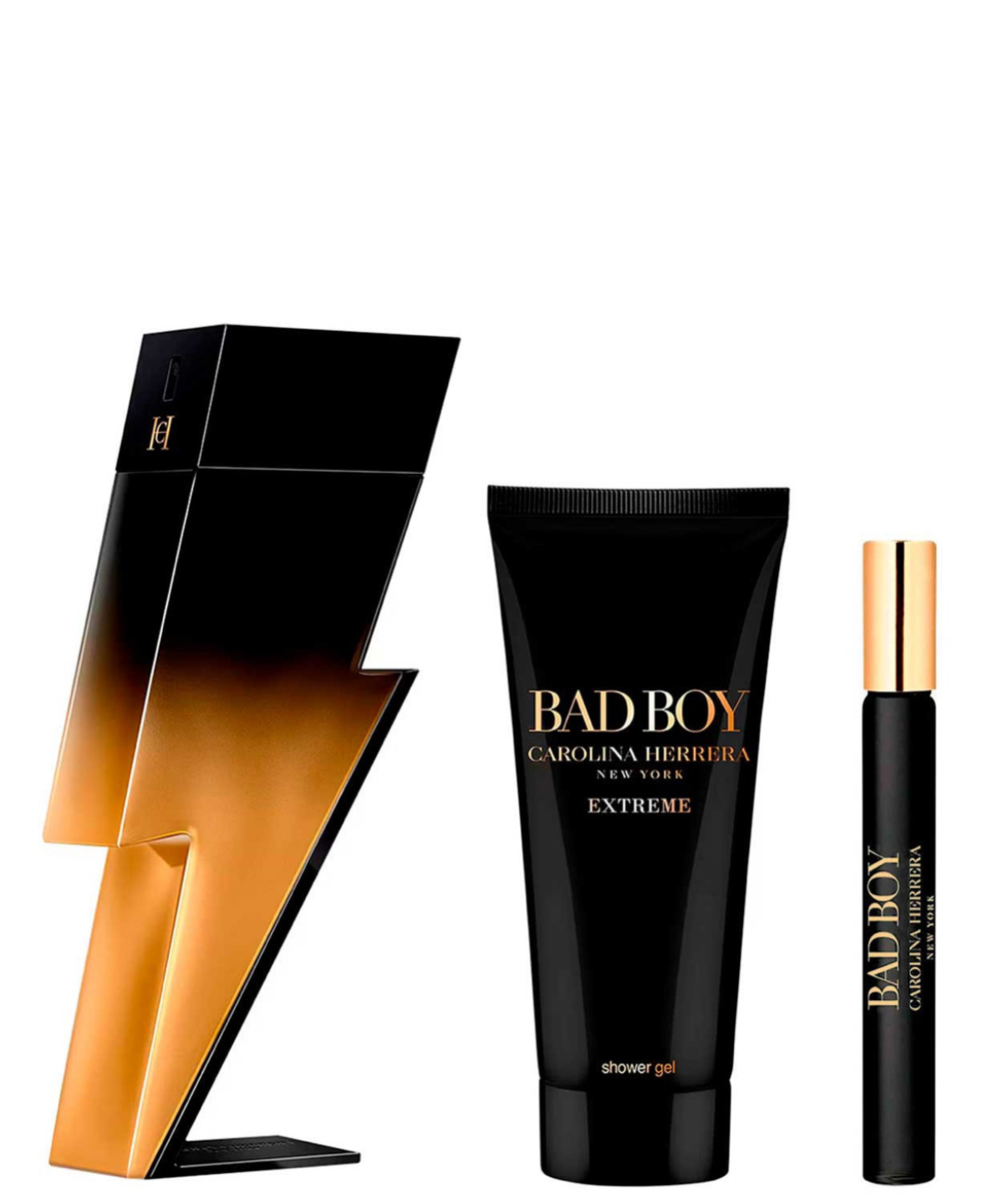 Carolina Herrera ‘Bad Boy Extreme’ Eau de Parfum 100 mL + Shower Gel + 10 mL | Set de Regalo para Caballero