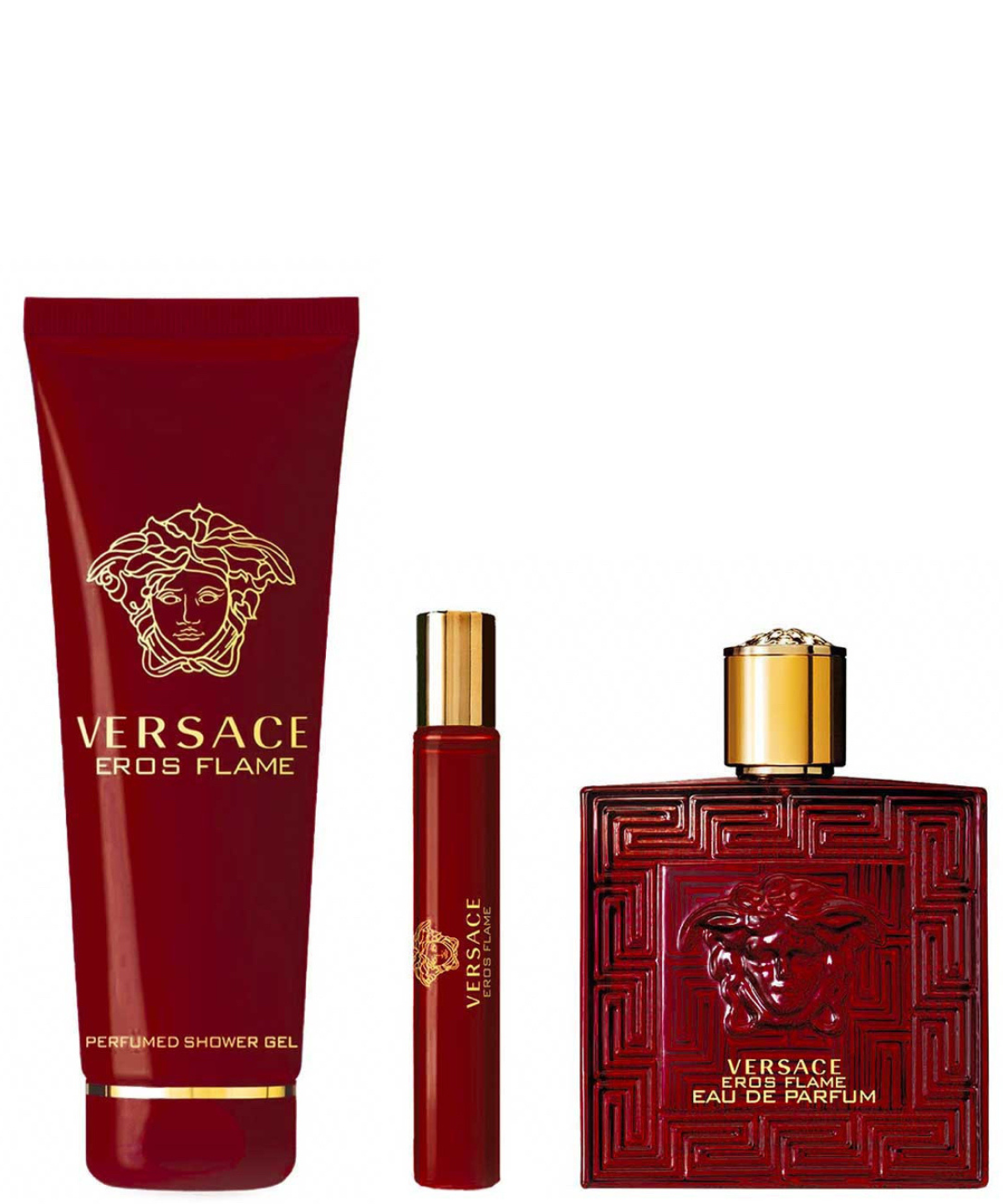 Versace ‘Eros Flame’ Eau de Parfum 100 mL + Shower Gel + 10 mL | Set de Regalo para Caballero