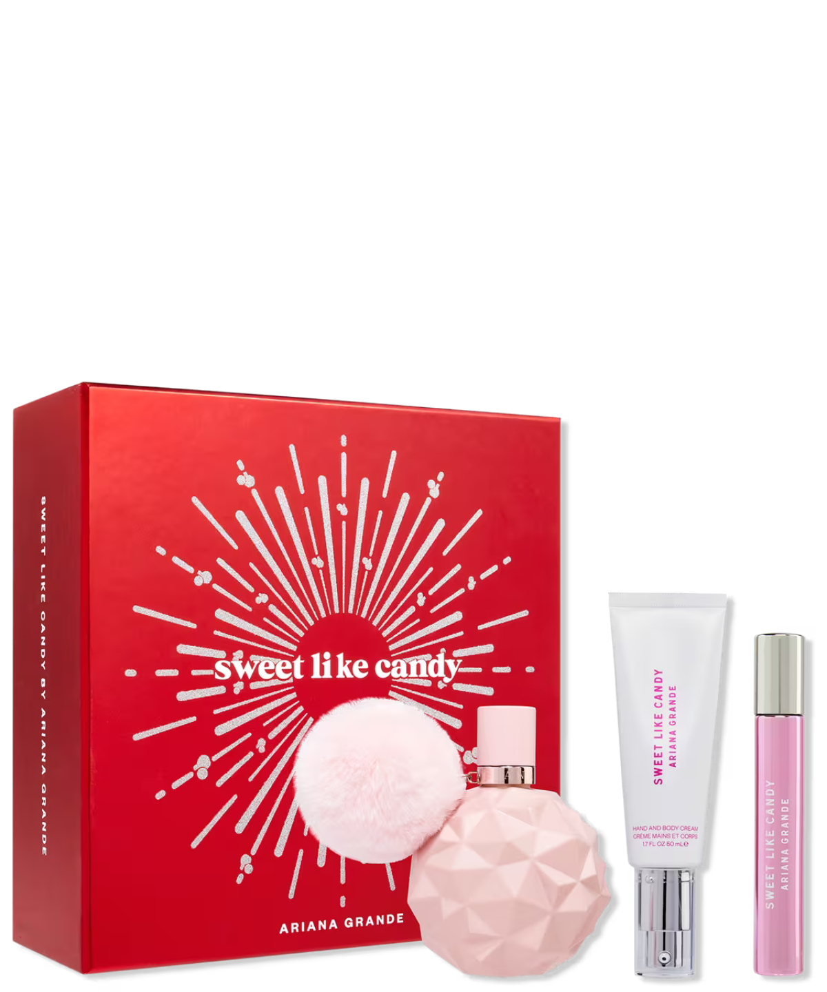 Ariana Grande ‘Sweet Like Candy’ Eau de Parfum 100 mL + Body Cream + 10 mL | Set de Regalo para Dama *Edición Limitada* *Pre-Order*
