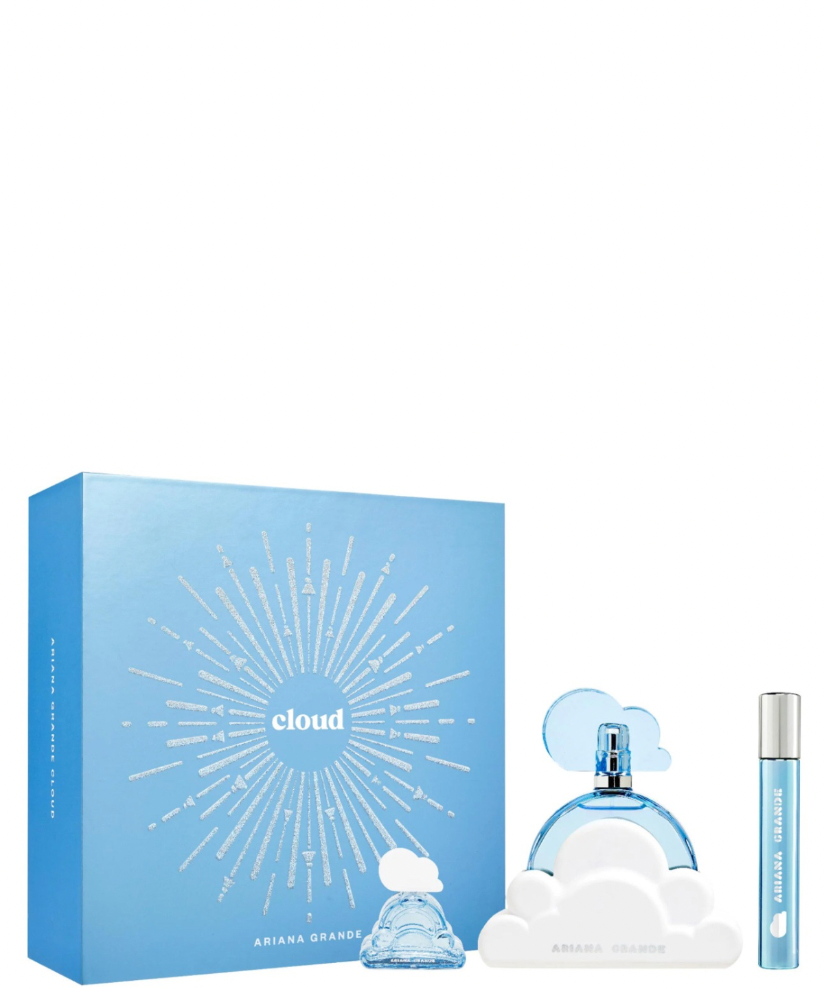 Ariana Grande ‘Cloud’ Eau de Parfum 100 mL + 10 mL + 7.5ml Mini Deluxe | Set de Regalo para Dama *Edición Limitada* *Pre-Order*