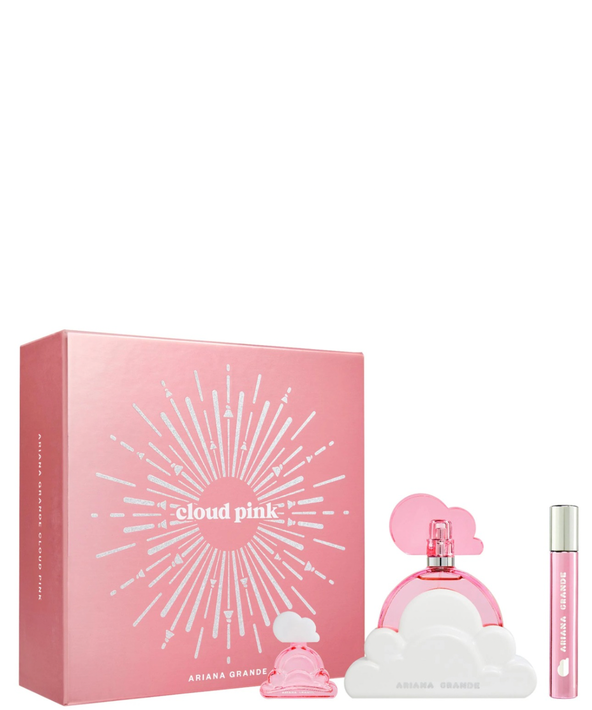Ariana Grande ‘Cloud Pink’ Eau de Parfum 100 mL + 10 mL + 7.5 Mini Deluxe | Set de Regalo para Dama *Edición Limitada* *Pre-Order*