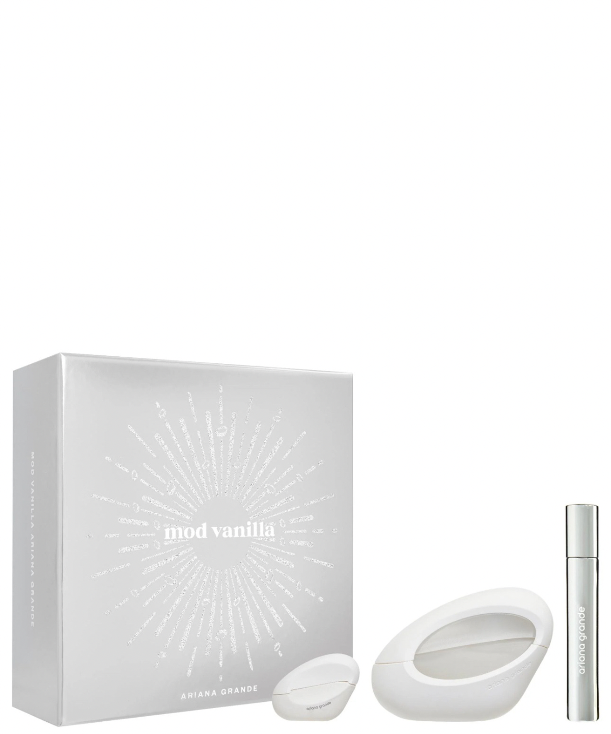 Ariana Grande ‘Mod Vainilla’ Eau de Parfum 100 mL + 10 mL + 7.5 Mini Deluxe | Set de Regalo para Dama *Edición Limitada* *Pre-Order*
