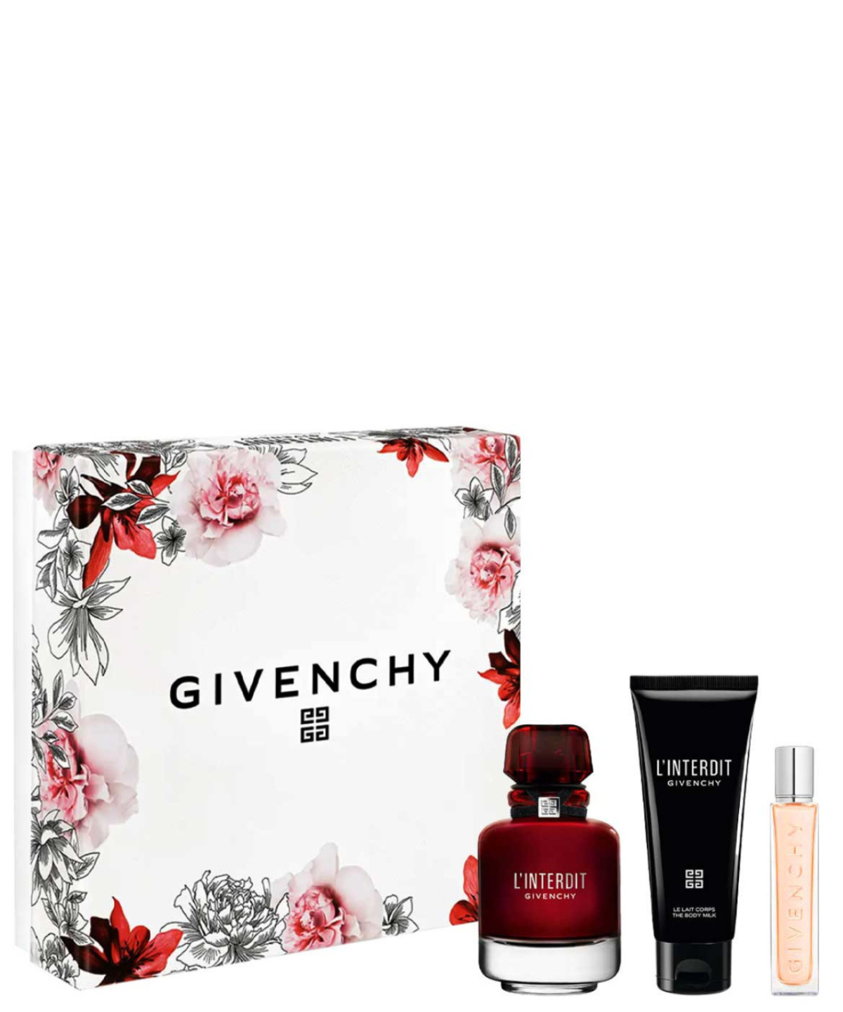 Givenchy ‘L’Interdit Rouge’ Eau de Parfum 100 mL + Body Milk + 10 mL | Set de Regalo para Dama