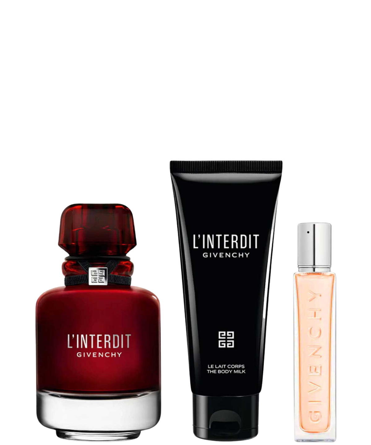 Givenchy ‘L’Interdit Rouge’ Eau de Parfum 100 mL + Body Milk + 10 mL | Set de Regalo para Dama