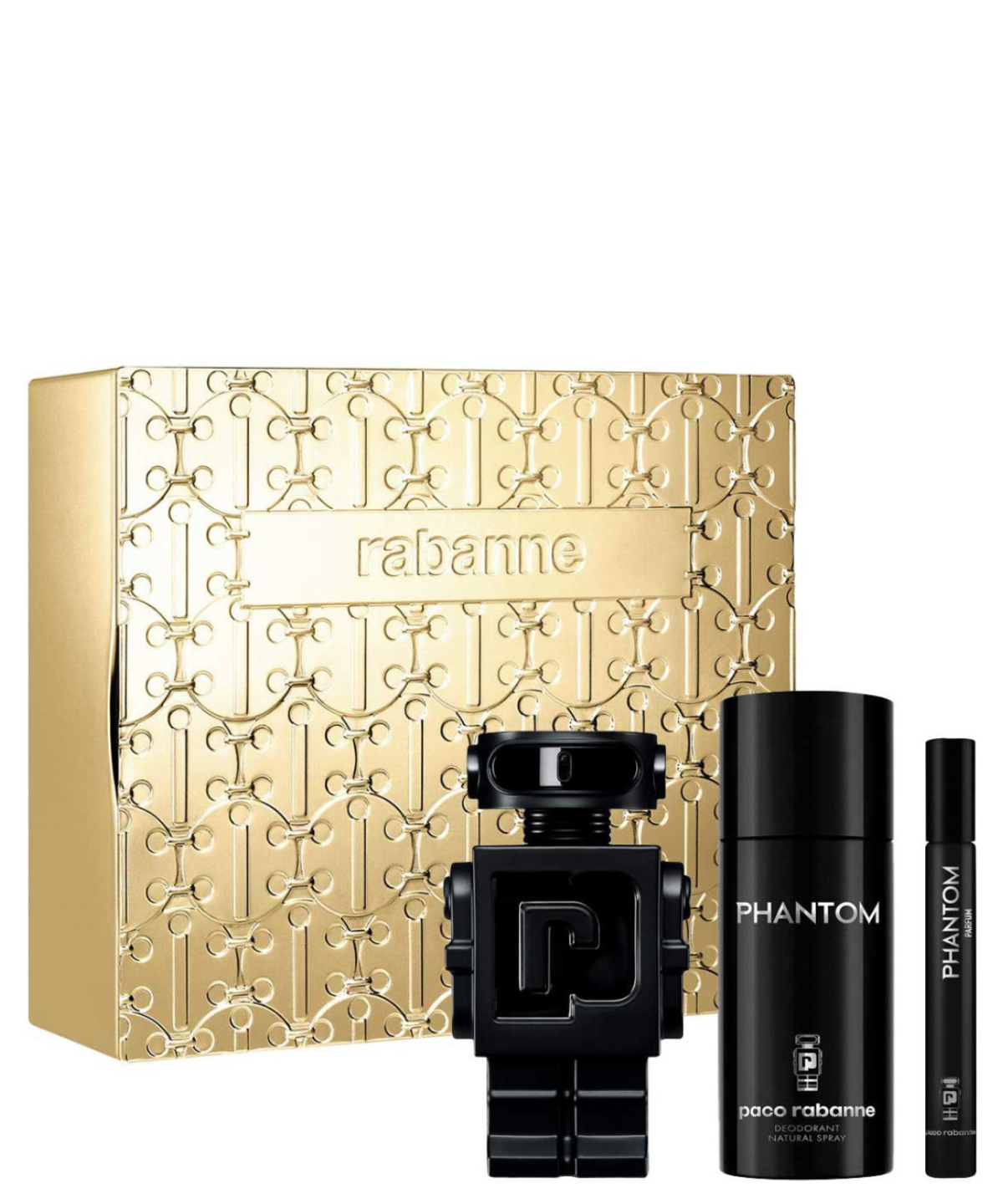 Paco Rabanne Phantom’ Parfum 100 mL + Desodorante + 10 mL | Set de Regalo para Caballero
