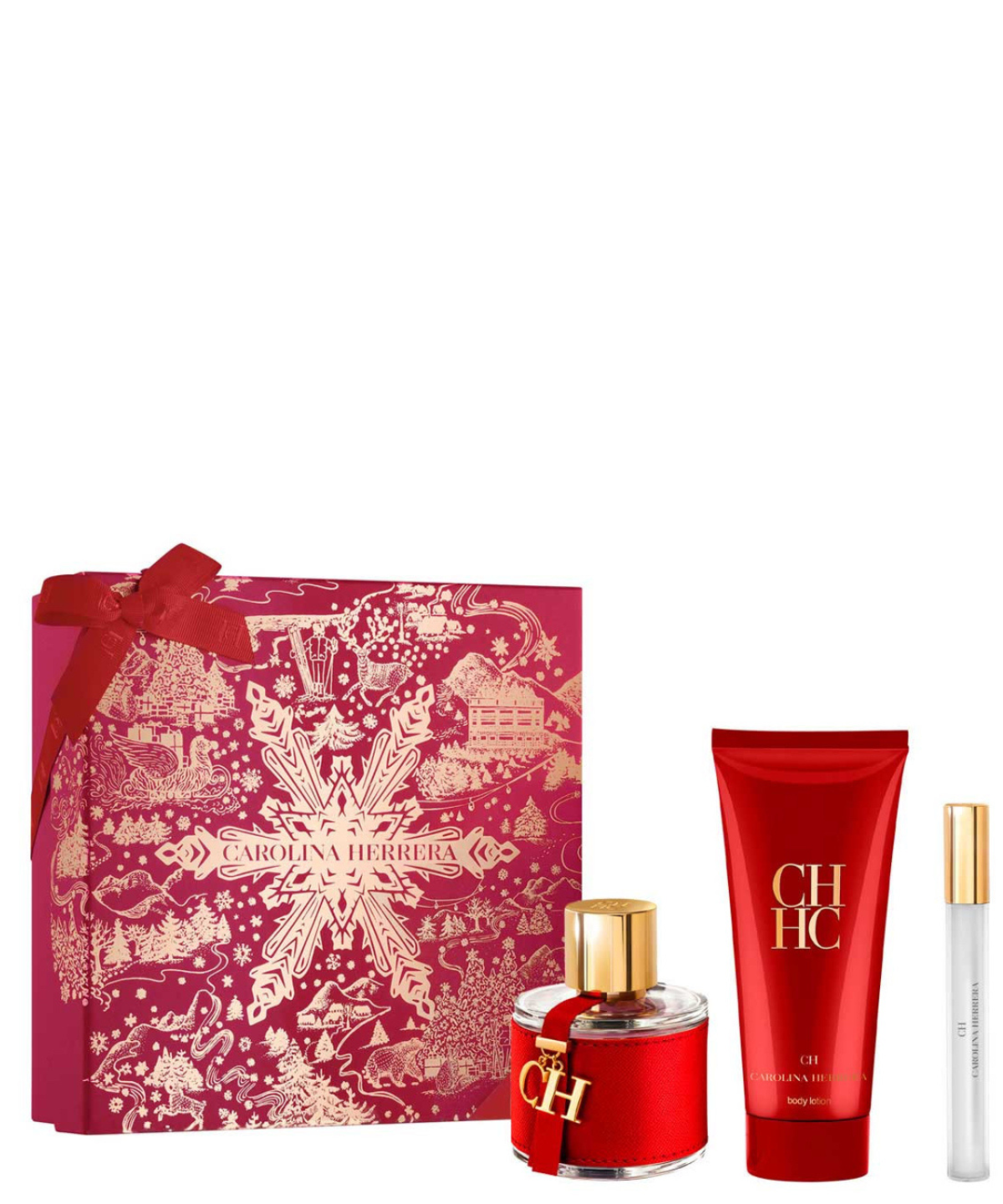 Carolina Herrera ‘CH’ Eau de Toilette 100 mL + Body Lotion + 10 mL | Set de Regalo para Dama *Edición Limitada* *Holiday Set*