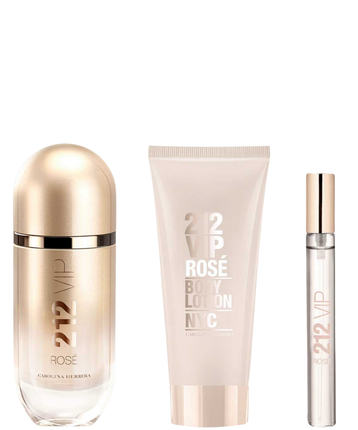 Carolina Herrera ‘212 VIP Rosé’ Eau de Parfum 80 mL + Body Lotion + 10 mL | Set de Regalo para Dama *Edición Limitada* *Holiday Set*