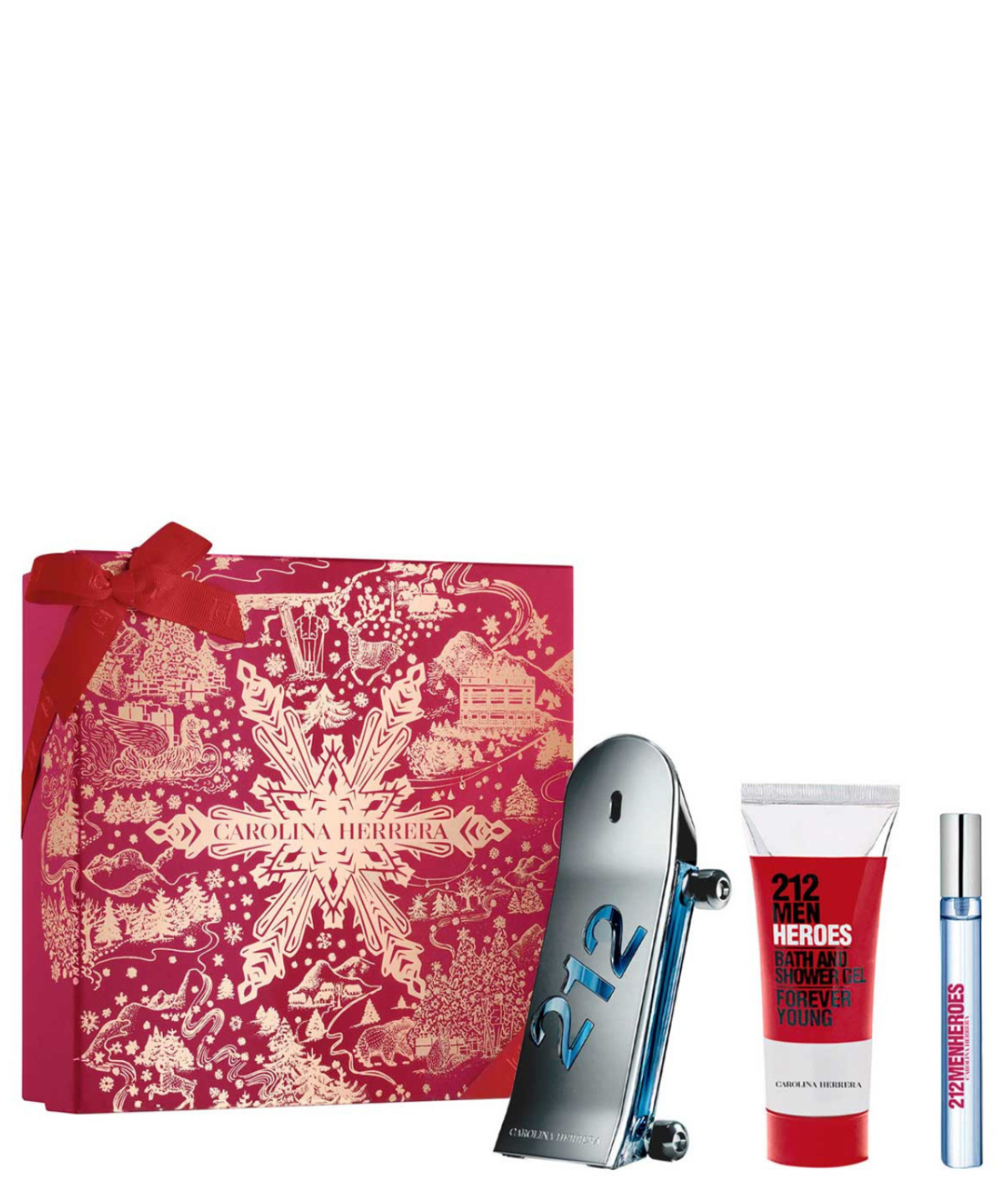 Carolina Herrera ‘212 Heroes’ Eau de Toilette 90 mL + Shower Gel + 10 mL | Set de Regalo para Caballero *Edición Limitada* *Holiday Set*