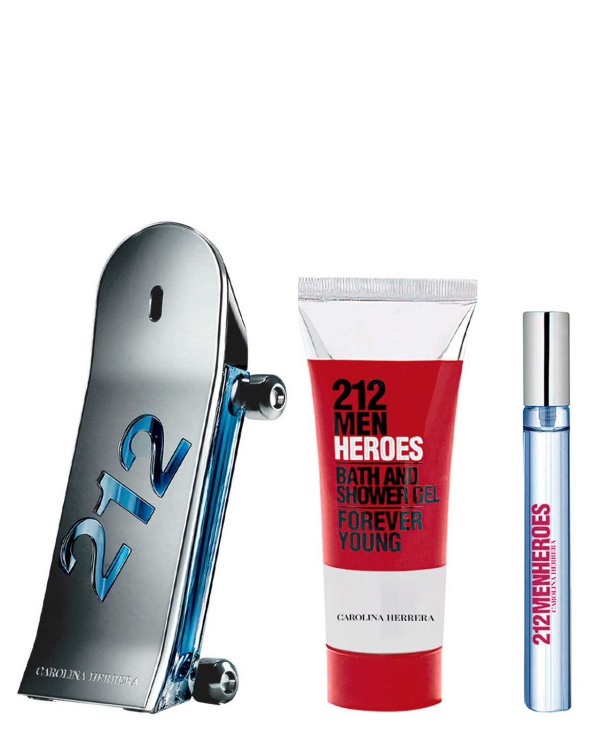 Carolina Herrera ‘212 Heroes’ Eau de Toilette 90 mL + Shower Gel + 10 mL | Set de Regalo para Caballero *Edición Limitada* *Holiday Set*