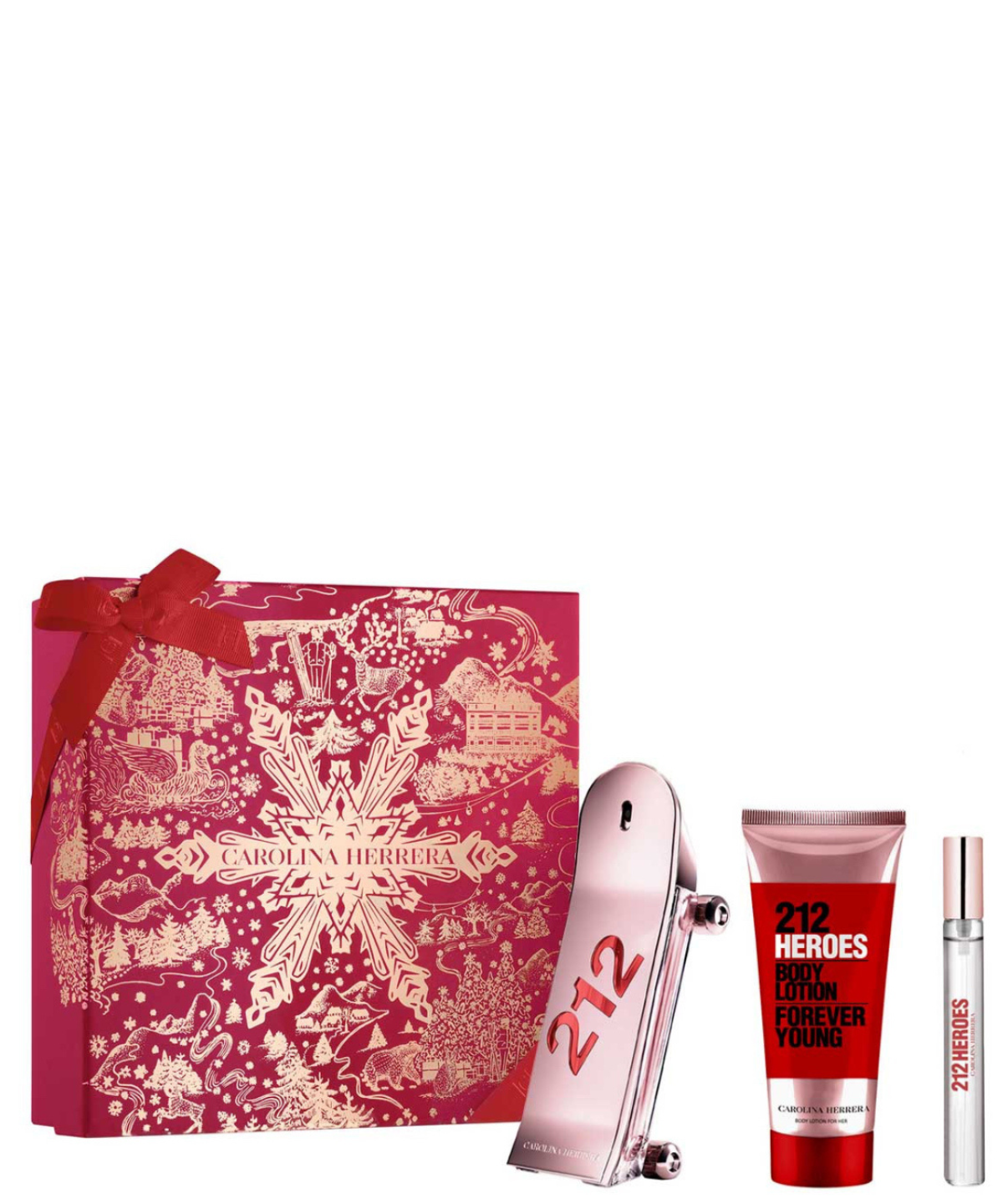 Carolina Herrera ‘212 Heroes’ Eau de Toilette 80 mL + Body Lotion + 10 mL | Set de Regalo para Dama *Edición Limitada* *Holiday Set*