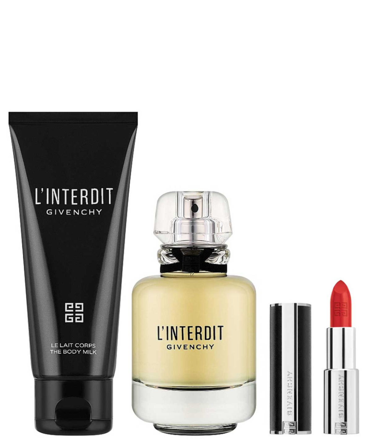 Givenchy ‘L’Interdit’ Eau de Parfum 80 mL + Body Lotion + Lipstick | Set de Regalo para Dama