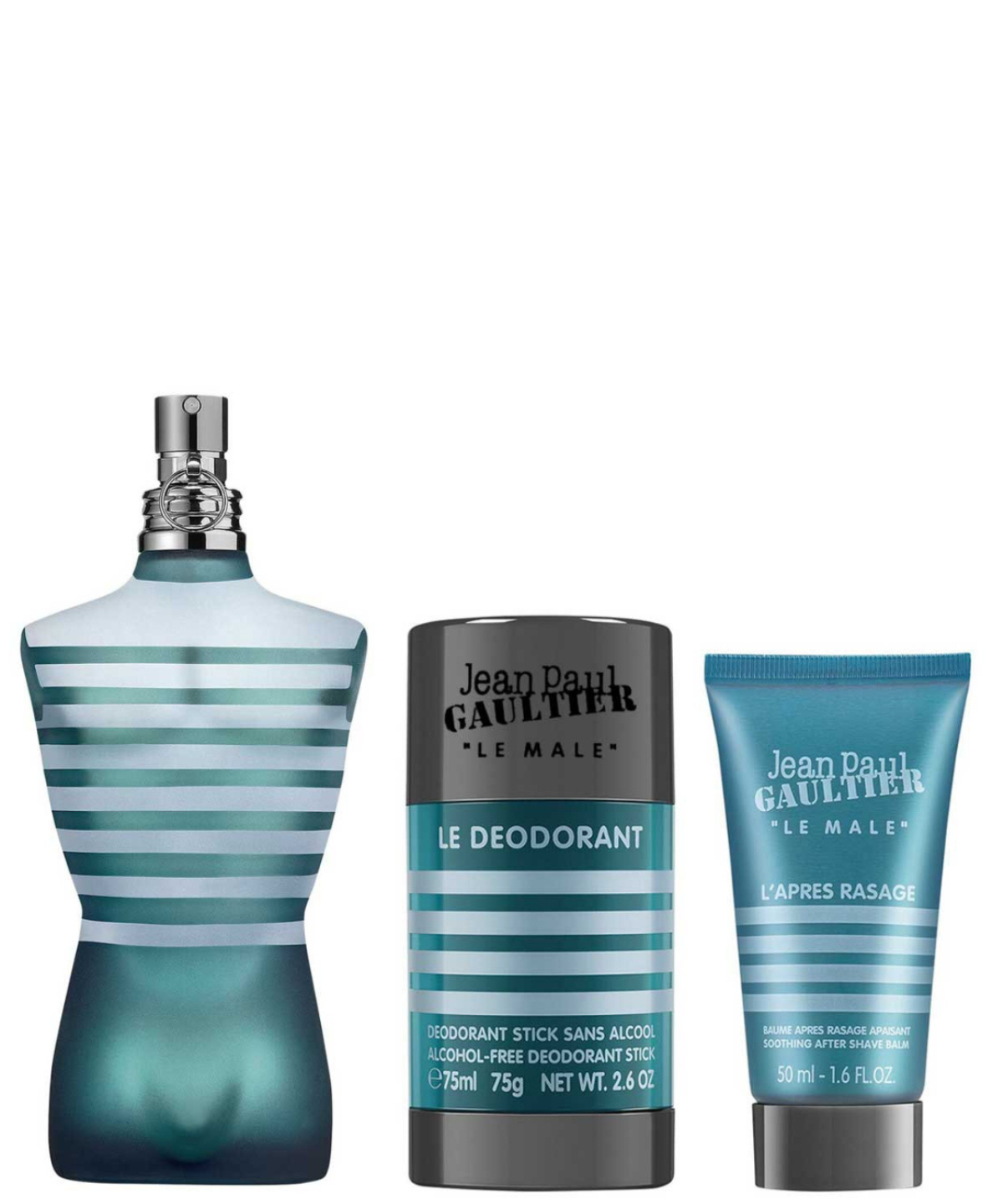 Jean Paul Gaultier ‘Le Male’ Eau de Toilette 125 mL + Desodorante + Bálsamo Post Afeitado | Set de Regalo para Caballero