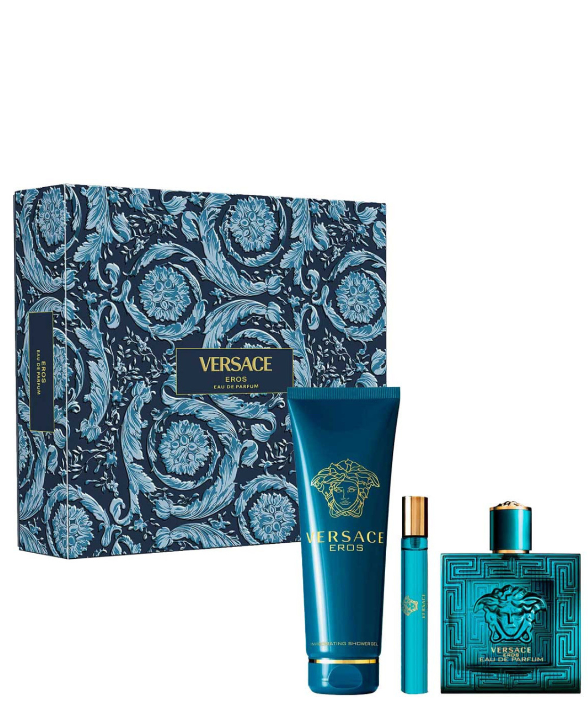 Versace ‘Eros’ Eau de Parfum 100 mL + Shower Gel + 10 mL | Set de Regalo para Caballero