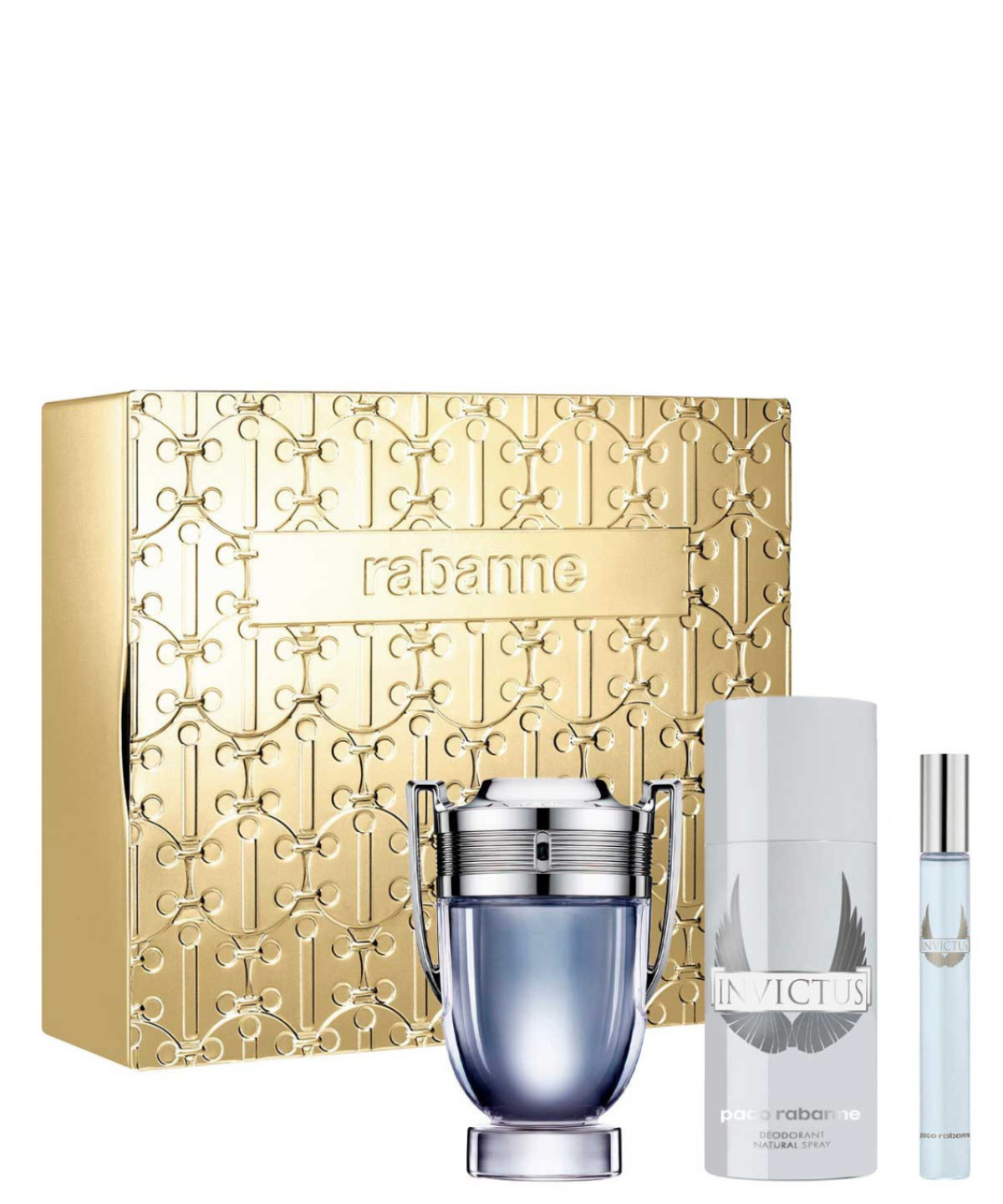 Paco Rabanne ‘Invictus’ Eau de Toilette 100 mL + Desodorante + 10 mL | Set de Regalo para Caballero