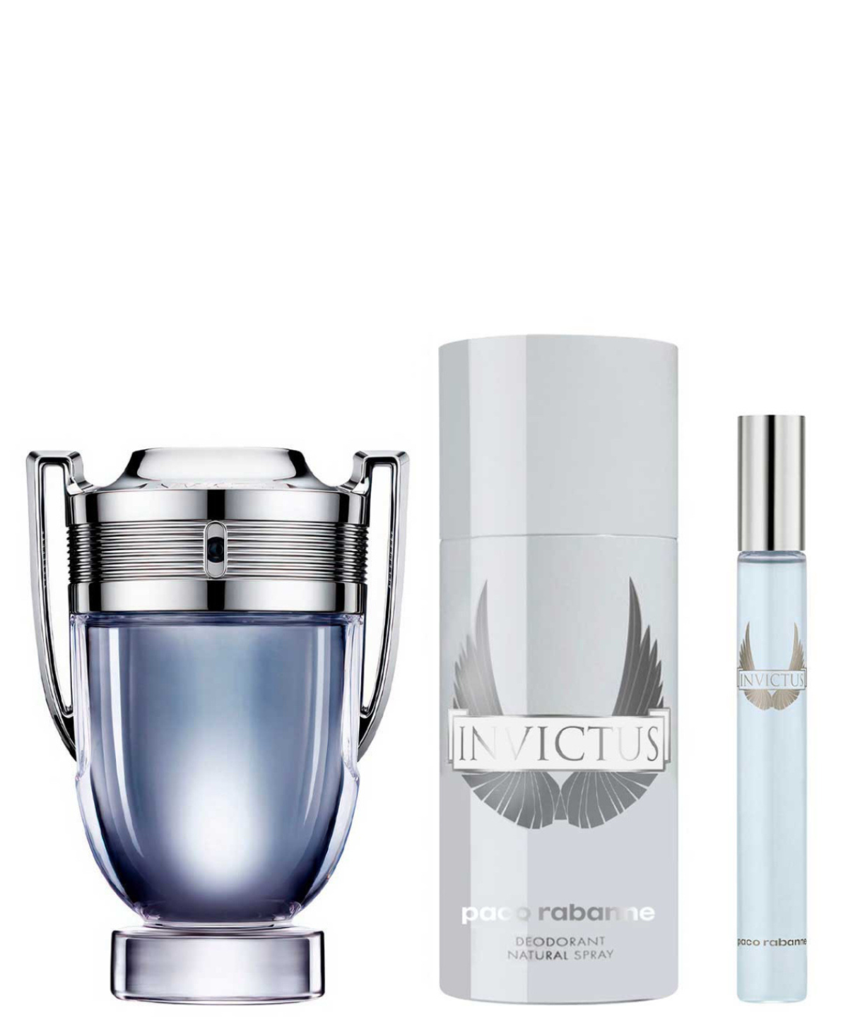 Paco Rabanne ‘Invictus’ Eau de Toilette 100 mL + Desodorante + 10 mL | Set de Regalo para Caballero