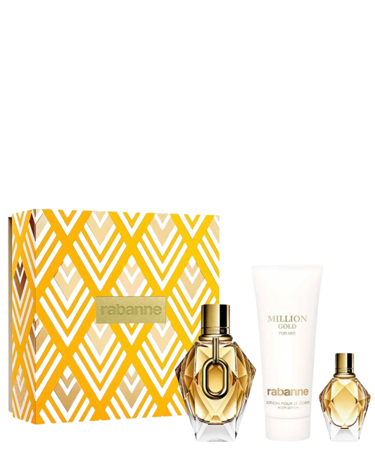 Paco Rabanne ‘Million Gold For Her’ Eau de Parfum 90 mL + Body Lotion + 5 mL | Set de regalo para Dama