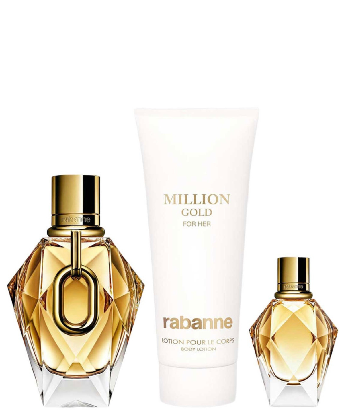 Paco Rabanne ‘Million Gold For Her’ Eau de Parfum 90 mL + Body Lotion + 5 mL | Set de regalo para Dama