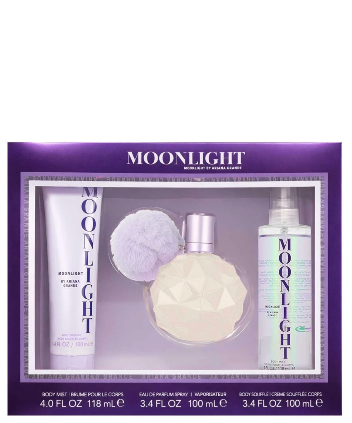 Ariana Grande 'Moonlight' Eau de Parfum 100 mL + Body Lotion + Body Mist | Set de Regalo para Dama