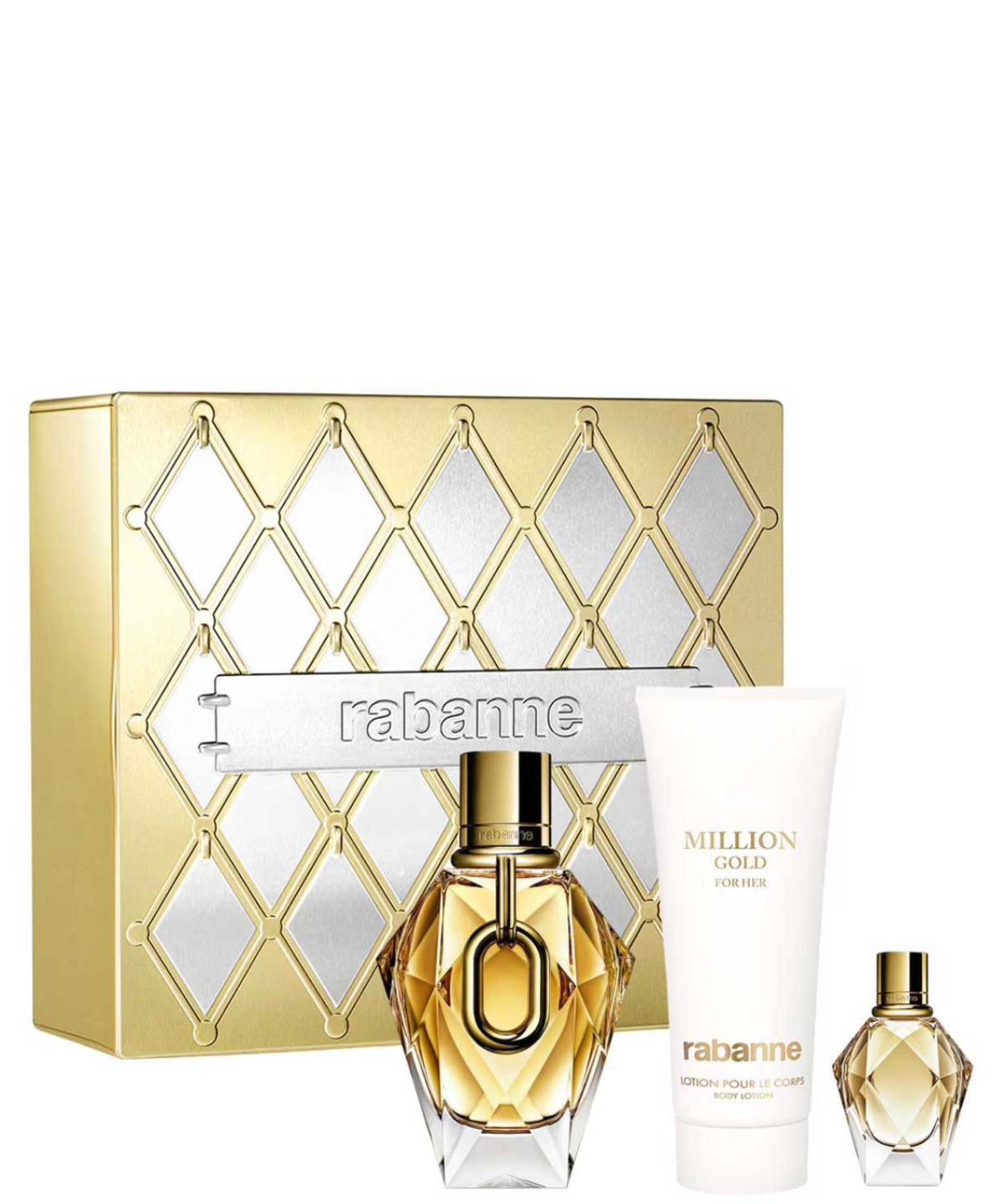 Paco Rabanne ‘Million Gold For Her’ Eau de Parfum 90 mL + Body Lotion + 5 mL | Set de regalo para Dama