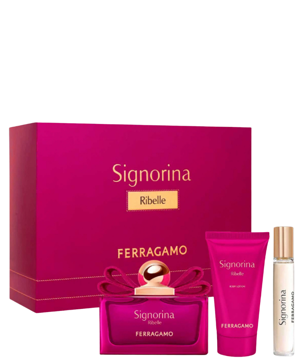 Salvatore Ferragamo ‘Signorina Ribelle’ Eau de Parfum 100 mL + Body Lotion + 15 mL | Set de regalo para Dama