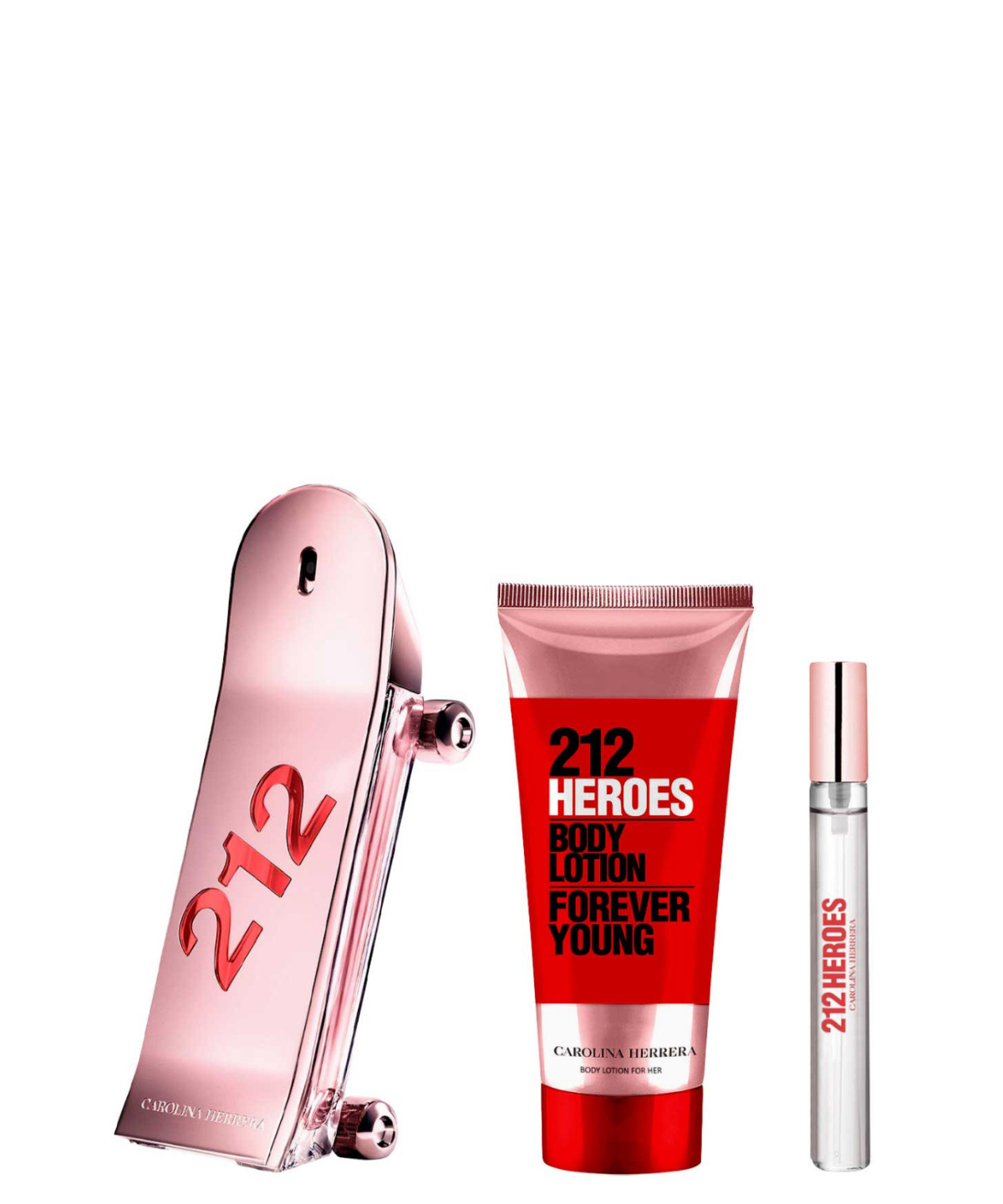 Carolina Herrera ‘212 Heroes’ Eau de Parfum 100 mL + Body Lotion + 10 mL | Set de regalo para Dama *Estuche Navidad*