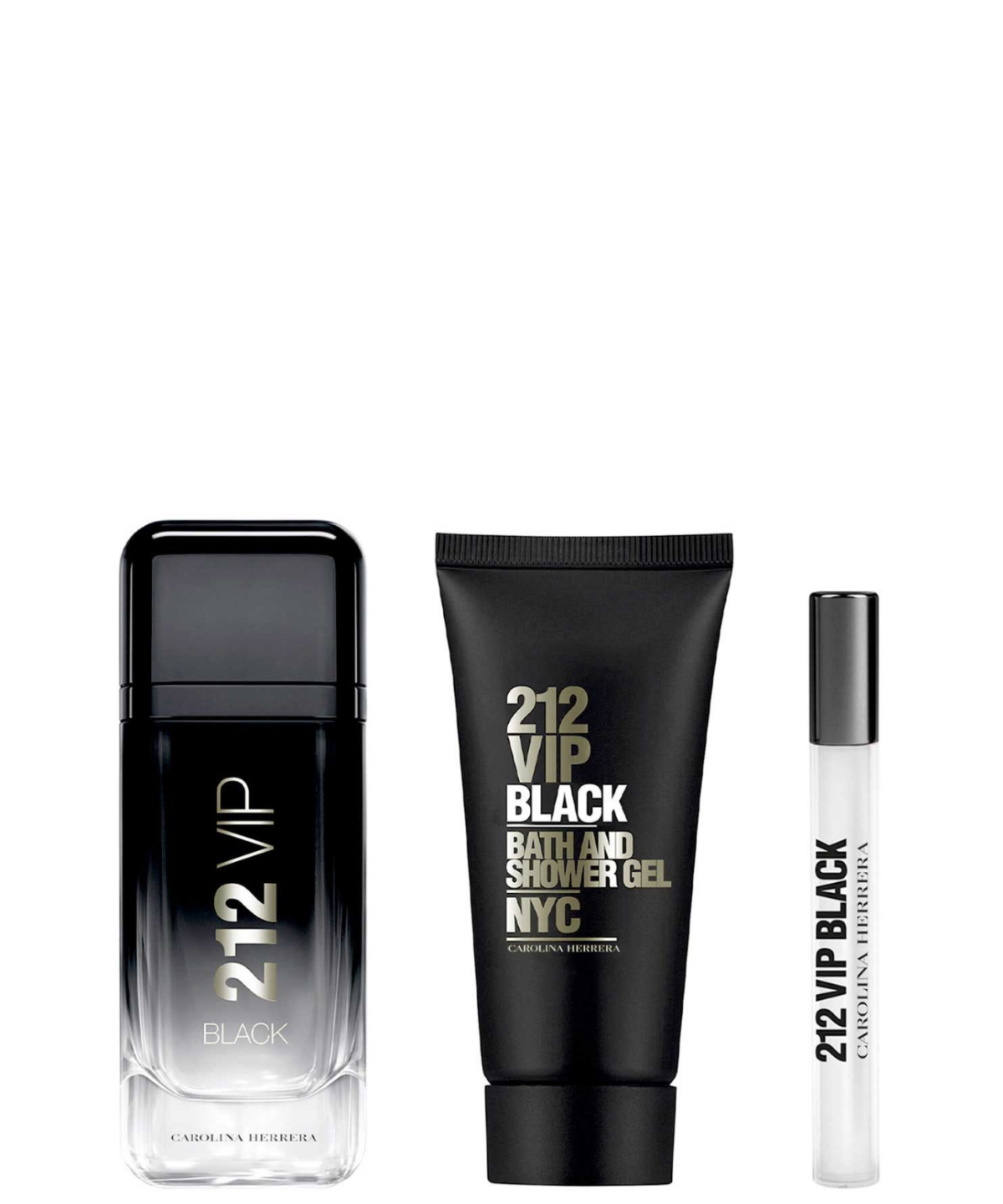 Carolina Herrera ‘212 VIP Black’ Eau de Parfum  100 mL + Shower Gel + 10 mL | Set de regalo para Caballero *Estuche Navidad*