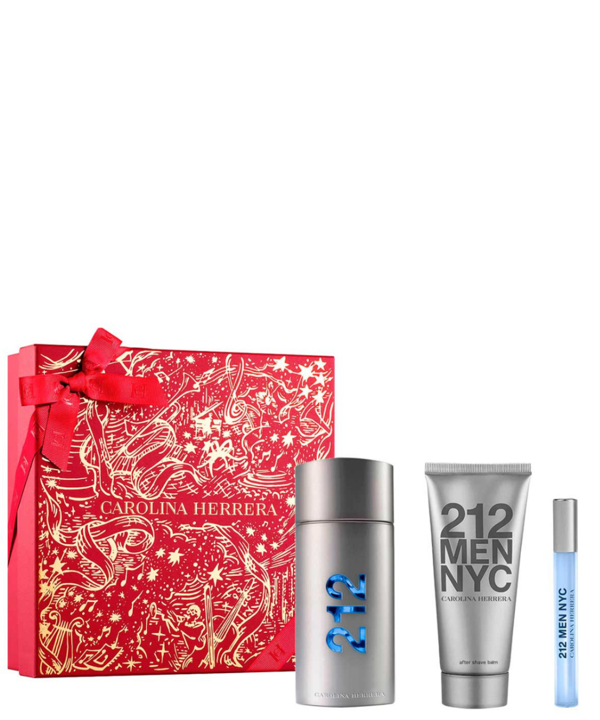 Carolina Herrera ‘212 Men’ Eau de Toilette 100 mL + Shower Gel + 10 mL | Set de regalo para Caballero *Estuche Navidad*