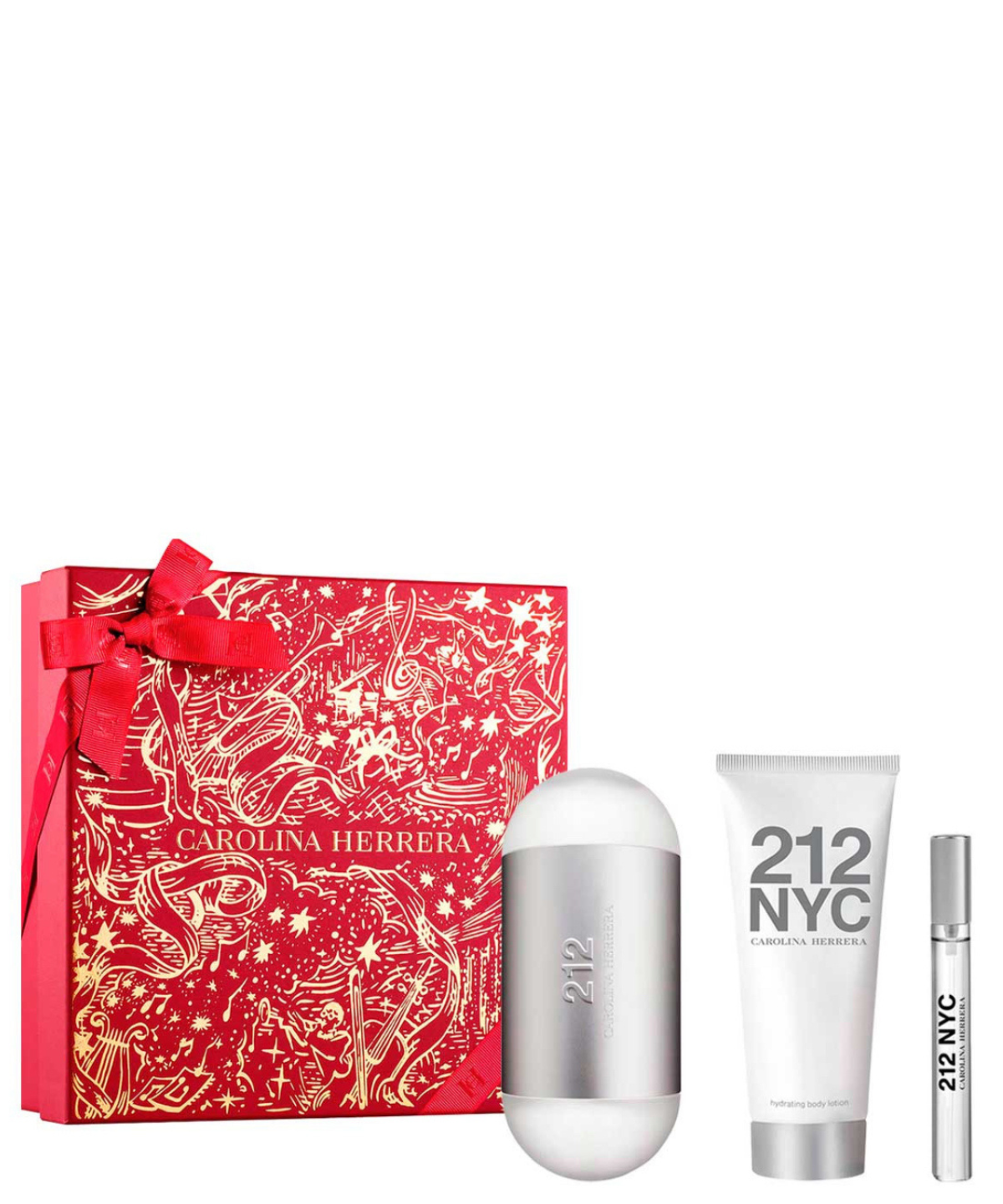 Carolina Herrera ‘212 Woman’ Eau de Toilette 100 mL + Body Lotion + 10 mL | Set de regalo para Dama *Estuche Navidad*
