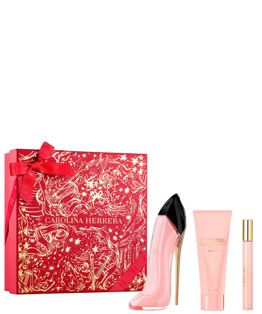 Carolina Herrera ‘Good Girl Blush’ Eau de Parfum 80 mL + Body Lotion + 10 mL | Set de regalo para Dama *Estuche Navidad*