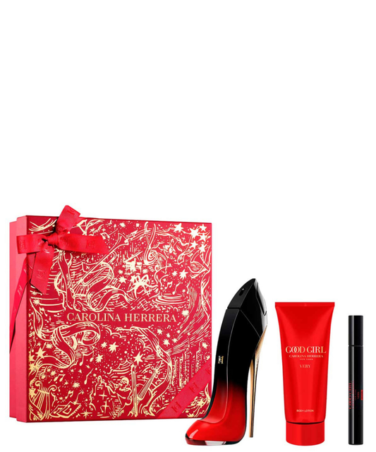 Carolina Herrera ‘Good Girl Very Elixir’ Eau de Parfum 80 mL + Body Lotion + 10 mL | Set de regalo para Dama *Estuche Navidad*