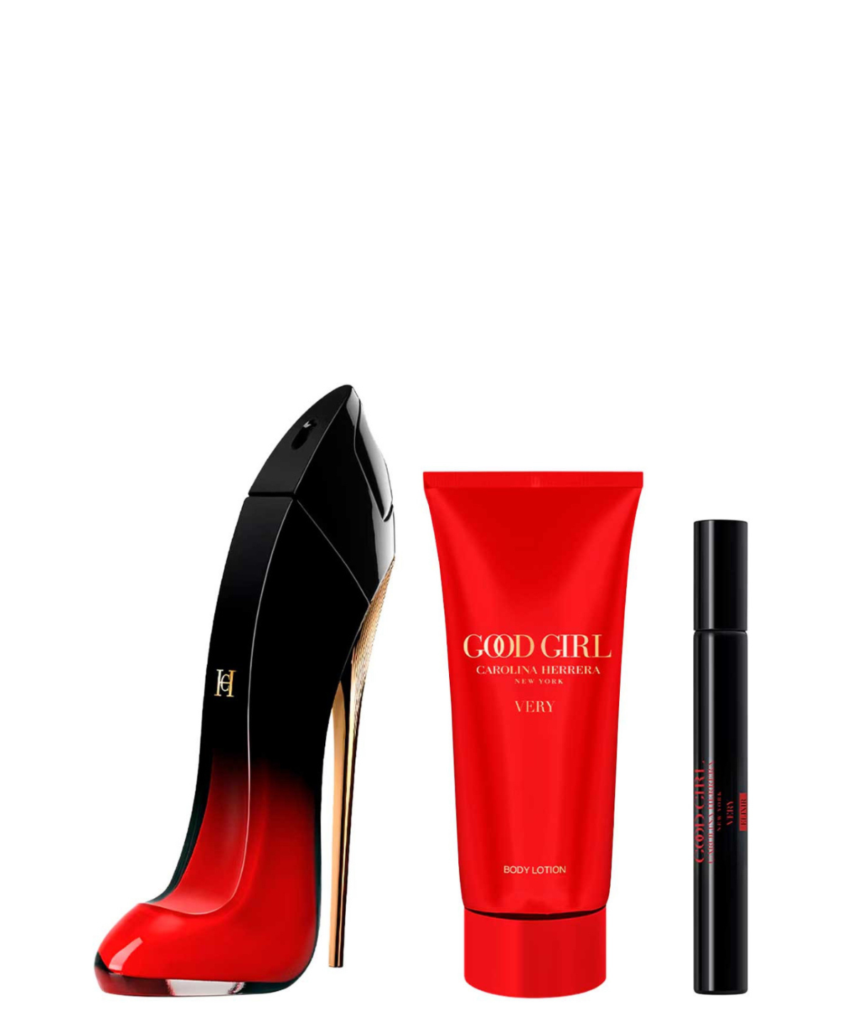 Carolina Herrera ‘Good Girl Very Elixir’ Eau de Parfum 80 mL + Body Lotion + 10 mL | Set de regalo para Dama *Estuche Navidad*