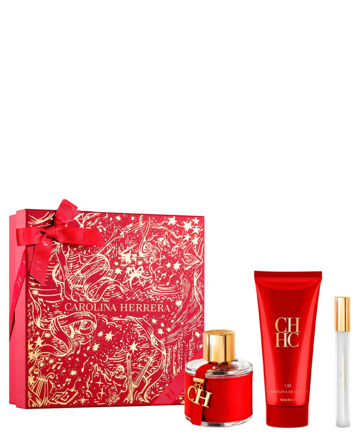 Carolina Herrera ‘CH’ Eau de Toilette 100 mL + Body Lotion + 10 mL | Set de regalo para Dama *Estuche Navidad*