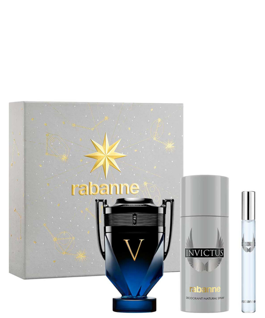 Paco Rabanne ‘Invictus Victory Elixir’ Eau de Parfum 100 mL + Desodorante + 10 mL | Set de regalo para Caballero *Estuche Navidad*