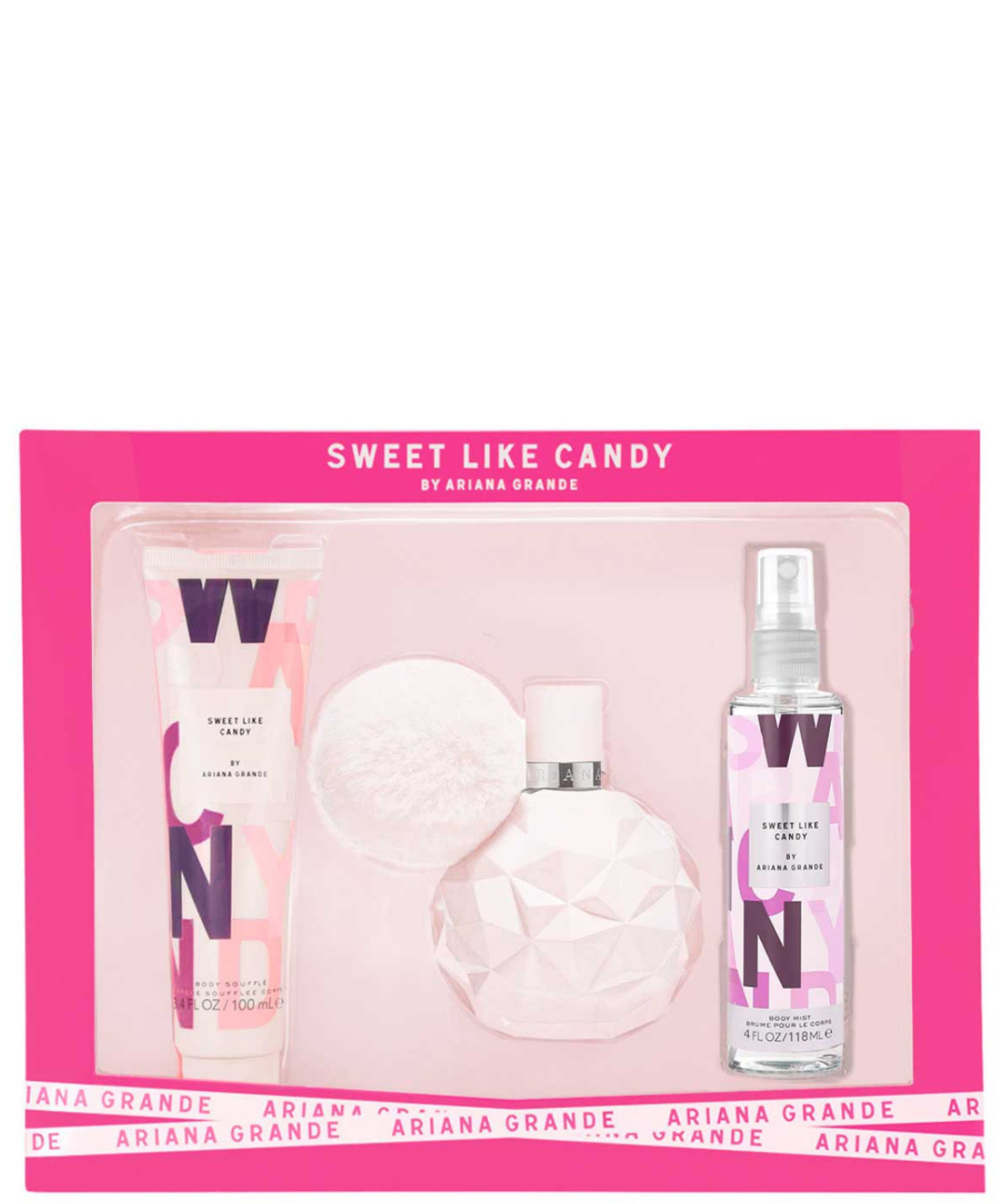 Ariana Grande 'Sweet Like Candy' Eau de Parfum 100ml + Body Lotion + Mist 118ml | Set de Regalo para Dama