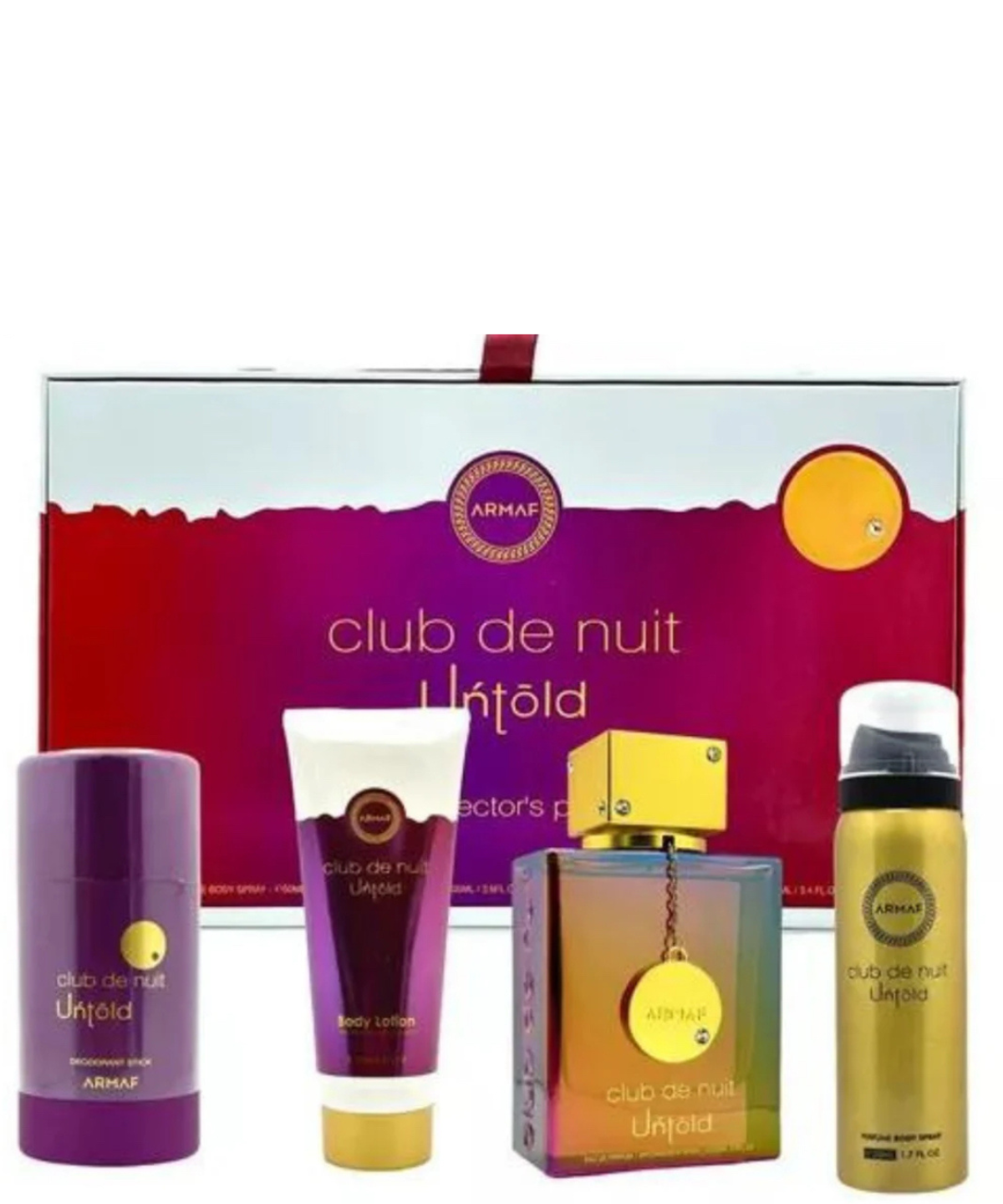 Club de Nuit ‘Uńtōld’ Eau de Parfum 105ml + Desodorante en Stick + Body Lotion + Desodorante en Spray | Set de Regalo