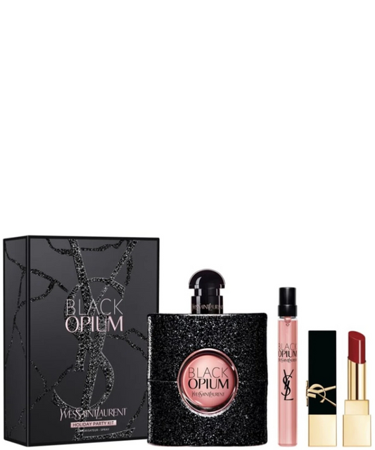 Yves Saint Laurent ‘Black Opium’ Eau de Parfum 90ml + 10ml + Lipstick Shade ‘1971’ | Set de Regalo para Dama *Edición Limitada* *Pre-Order*