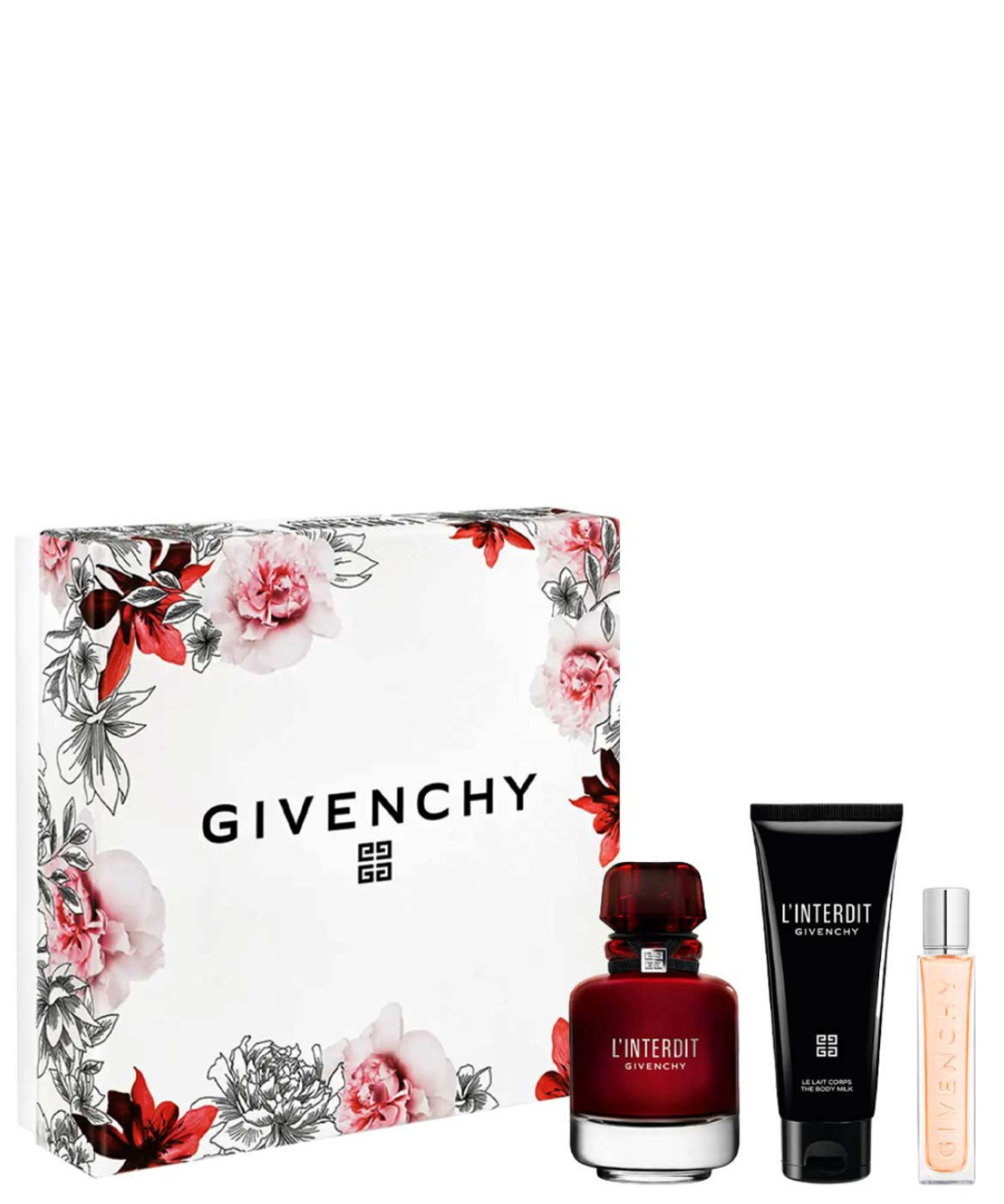 Givenchy ‘L’Interdit Rouge’ Eau de Parfum 100ml + Body Milk + 10ml | Set de Regalo para Dama