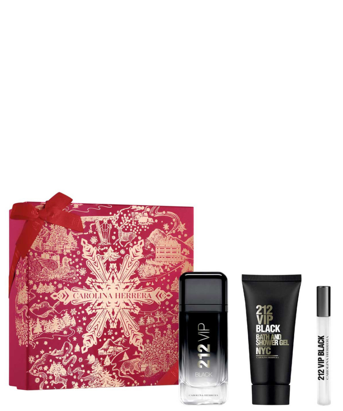 Carolina Herrera ‘212 VIP Black’ Eau de Parfum 100ml + Shower Gel + 10ml | Set de Regalo para Caballero *Edición Limitada* *Holiday Set*