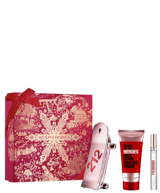 Carolina Herrera ‘212 Heroes’ Eau de Toilette 80ml + Body Lotion + 10ml | Set de Regalo para Dama *Edición Limitada* *Holiday Set*