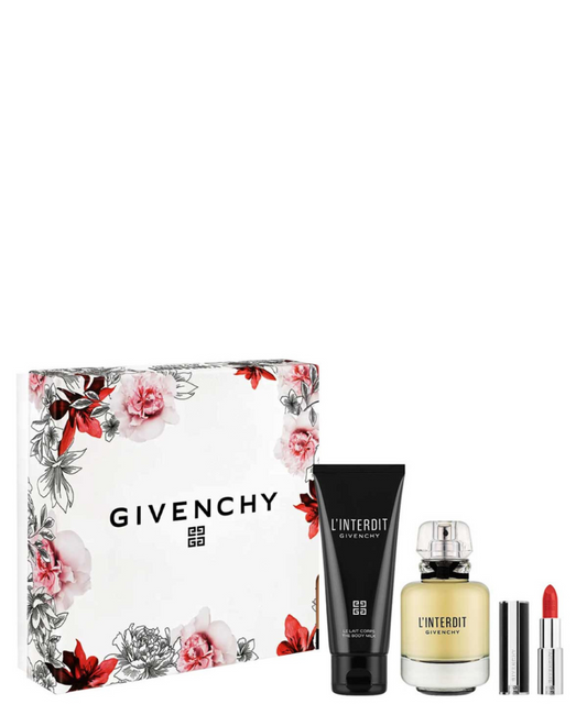 Givenchy ‘L’Interdit’ Eau de Parfum 80ml + Body Lotion + Lipstick | Set de Regalo para Dama