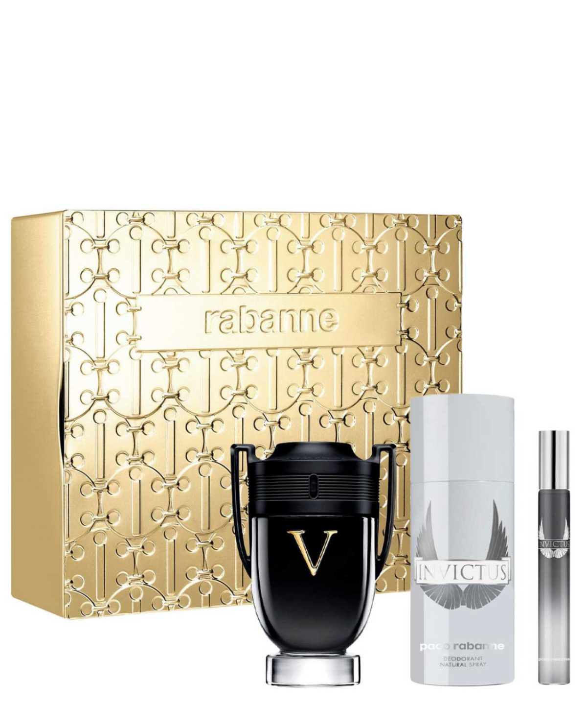 Paco Rabanne ‘Invictus Victory’ Eau de Parfum 100ml + Desodorante + 10ml | Set de Regalo para Caballero